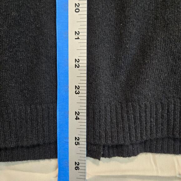 Talbots Lambswool Angora Black V-neck Cardigan Sweater Sz PL Classic - Picture 10 of 12